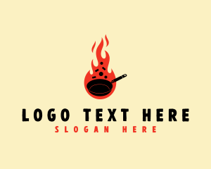 Spicy - Culinary Fire Pan logo design