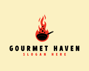 Culinary Fire Pan logo design