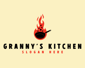 Culinary Fire Pan logo design