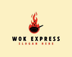 Culinary Fire Pan logo design