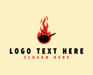 Skillet - Culinary Fire Pan logo design