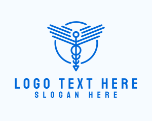 Hospice - Medical Caduceus Clinic logo design