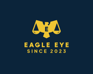 Wing Justice Scale Eagle logo design