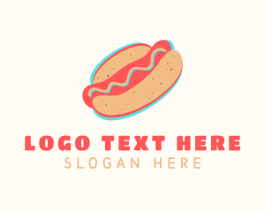 Anaglyph - Hot Dog Bun Anaglyph logo design