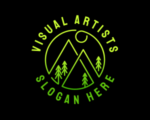 Hills - Tree Mountain Summit logo design