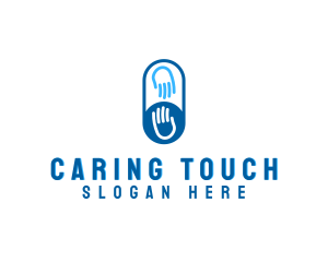 Caregiving - Hand Charity Volunteer logo design