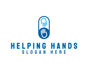 Hand Charity Volunteer logo design