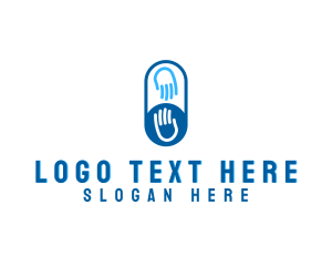 Helping Hand - Hand Charity Volunteer logo design