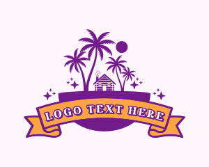 Tropical - Beach Cabin Resort logo design