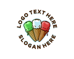 Creamery - Italy Gelato Ice Cream logo design