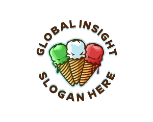 Italy Gelato Ice Cream Logo