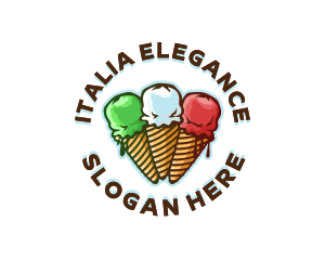 Italy - Italy Gelato Ice Cream logo design