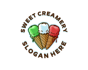 Italy Gelato Ice Cream logo design