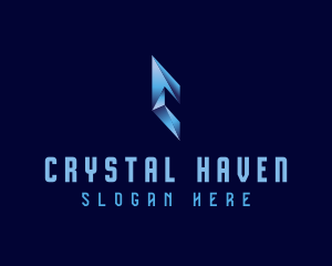 Crystal Letter C  logo design