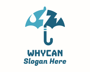 Umbrella Storm Weather Logo