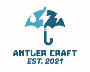 Umbrella Storm Weather logo design