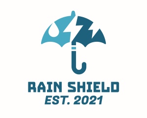 Umbrella Storm Weather logo design