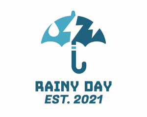 Rainy - Umbrella Storm Weather logo design