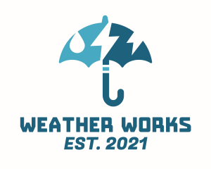 Meteorology - Umbrella Storm Weather logo design