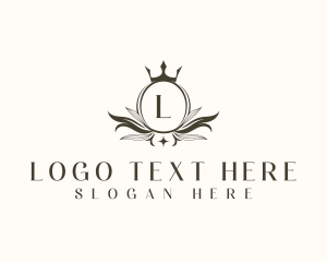 Stylists - Floral Crown Ornament logo design
