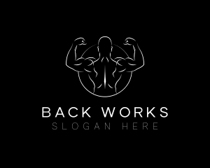 Back - Muscle Gym Fitness logo design