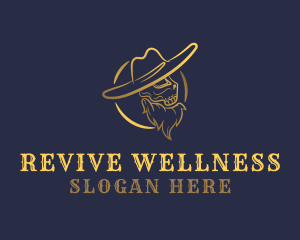 Cowboy Hat Skull logo design