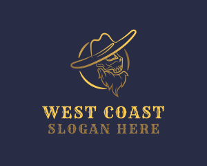 Cowboy Hat Skull logo design