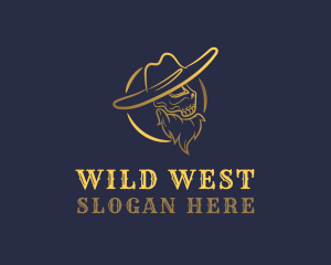 Cowboy - Cowboy Hat Skull logo design