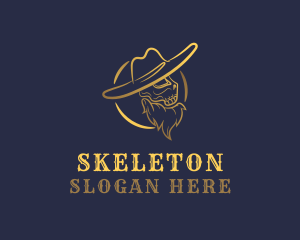 Cowboy Hat Skull logo design