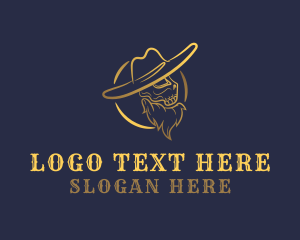 Cowboy Hat Skull Logo