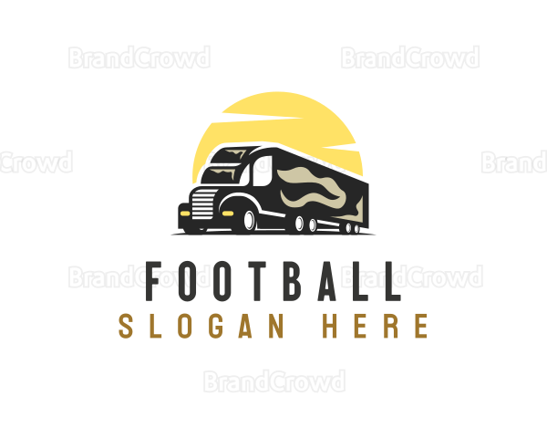 Logistic Trailer Vehicle Logo