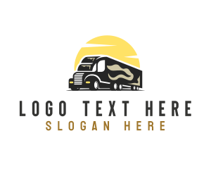 Logistic Trailer Vehicle Logo