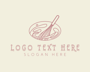 Icing - Swirl Baking Whisk logo design