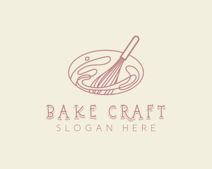 Swirl Baking Whisk logo design