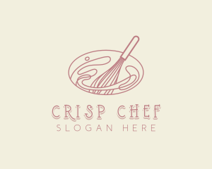 Swirl Baking Whisk logo design