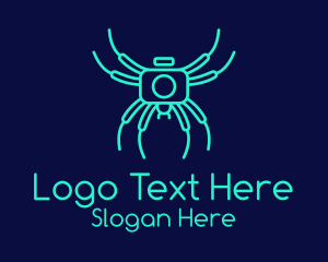 Photo Studio - Spider Surveillance Camera logo design