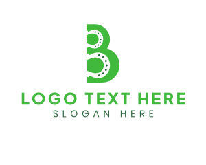 Shoes - Green B Horseshoe logo design