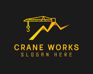 Crane - Gradient Tower Crane logo design