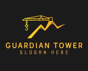 Gradient Tower Crane logo design