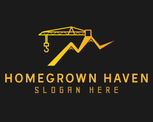 Crane - Gradient Tower Crane logo design