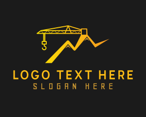 Yellow - Gradient Tower Crane logo design