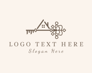 Elegant House Key logo design