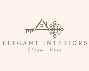 Elegant House Key logo design