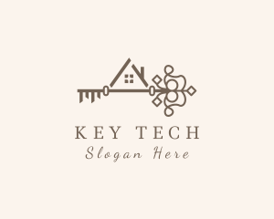 Elegant House Key logo design