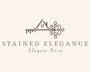 Elegant House Key logo design