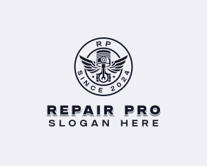 Piston Mechanical Repair logo design