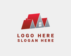 Village - Roof Real Estate logo design