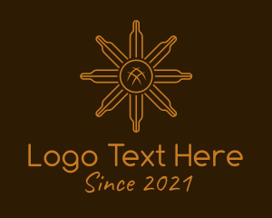 Pie - Bread Rolling Pin logo design