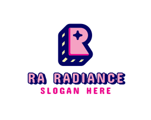 Kids Star Letter R logo design