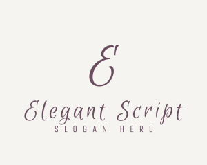 Cursive Elegant Script logo design